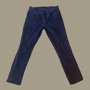 Blue corduroy Banana Republic skinny straight leg jeans